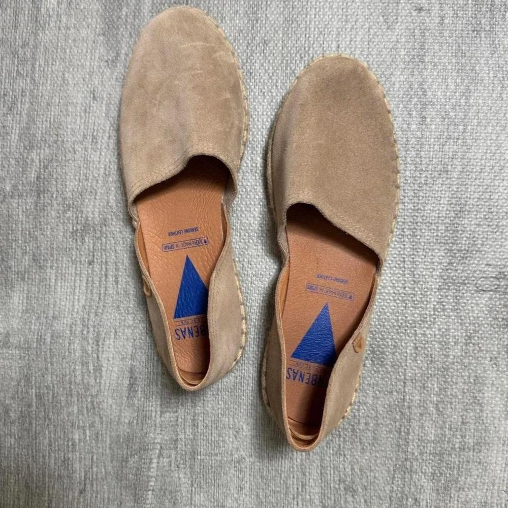 Verbenas Leather Suede Espadrille Flats Slip‎ On Shoes Women's 9